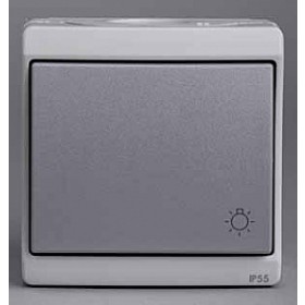Нажимная кнопка Schneider Electric Mureva Серый ENN35783 IP55 с символом свет