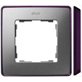8201610-254 Рамка 1-ая Simon 82 Detail Select Алюминий-Основание Фиолетовое