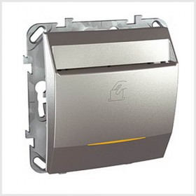 Выключатель Schneider Electric Unica Алюминий MGU5.283.30ZD IP20 Карточный