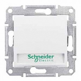Нажимная кнопка Schneider Electric Sedna Белый SDN1600321 IP20 с держателем для надписи