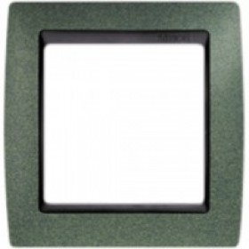 Рамка 1-ая Simon 82 Зеленая текстура/Графит 82814-65 IP20
