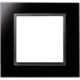 Рамка 1-ая Berker B.7 Glas Стекло черное 10116616 IP20