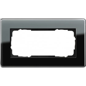 Рамка 2-ая Gira Esprit Glass C Стекло черное 1002505 IP20