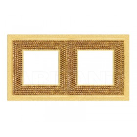 Рамка 2-ая Fede Crystal De Luxe Art Swarovski Real Gold FD01292OR IP20