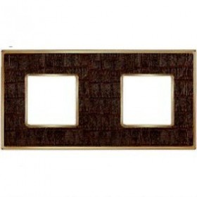 Рамка 2-ая Fede Vintage Tapestry Alicoco Brown/Светлое золото FD01322AOB IP20