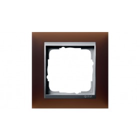 Рамка 1-ая Gira Event Матово-коричневый/Алюминий 21159 IP20