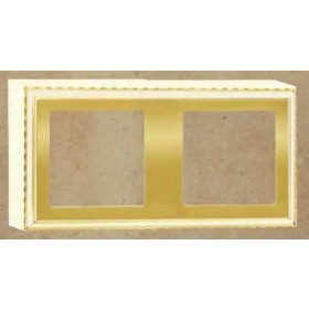 Рамка 2-ая Fede Roma Gold White Patina FD01502OP IP20
