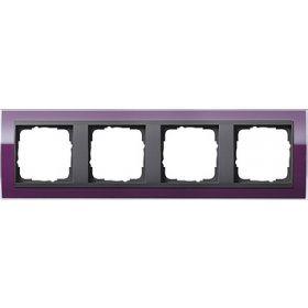 Рамка 4-ая Gira Event Clear Фиолетовый/Антрацит 214758 IP20