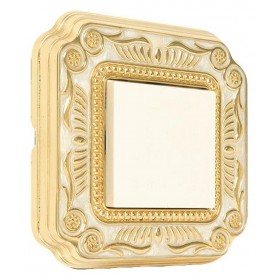 Рамка 1-ая Fede Smalto Italiano Firenze Gold White Patina FD01361OPEN IP20