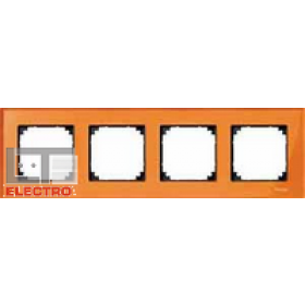 Рамка 4-ая Merten M-Elegance Оранжевый Кальцит MTN404402 IP20
